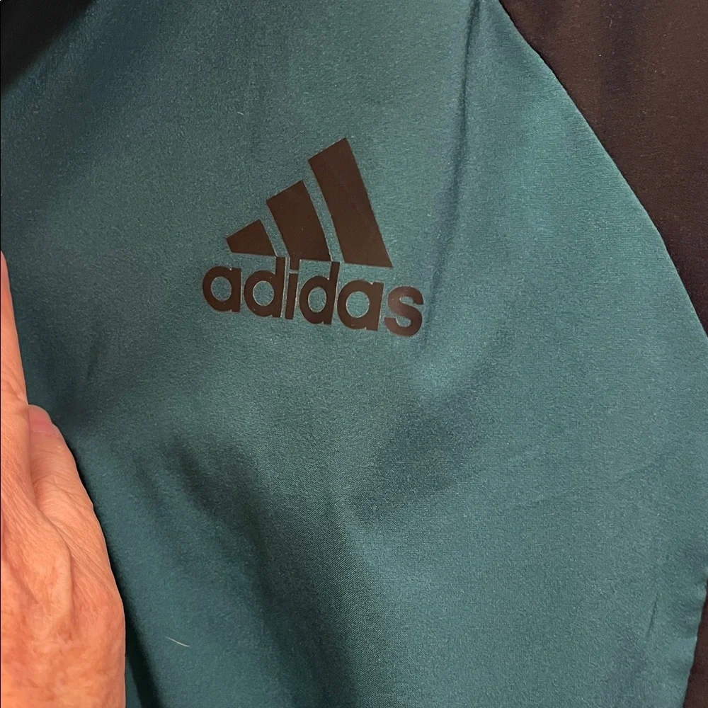 adidas Green and Black Windbreaker Jacket
